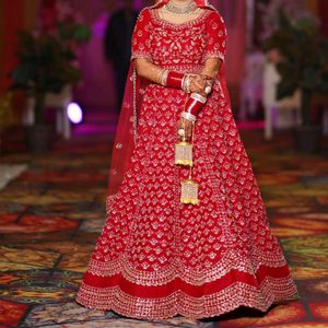 Bridal Lengha Red Colour