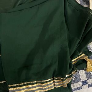 Aurelia Green Kurta Set With Palazzo And Dupatta