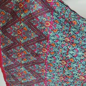 Printed Kameez With Churidar Pant Chiffon Dupatta