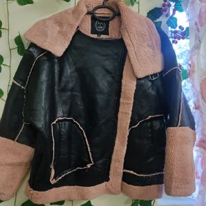 Faux Fur Leather Jacket