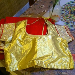 Red Saree With Blouse