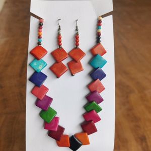 Beautiful Multicolour Jewellery Set From Craft Exhibition