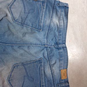 Plain Blue Recap Denim Jeans