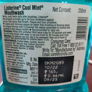 Listerine Cool Mint Mouth Wash