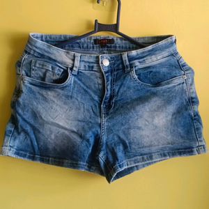 Branded Denim Shorts