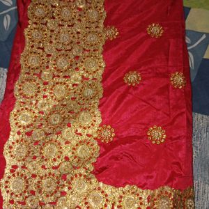 Women New Party Wear Saree With Stitched Blouse