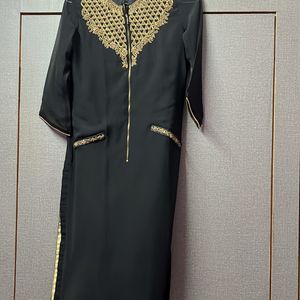 Black Gold Work Kurta