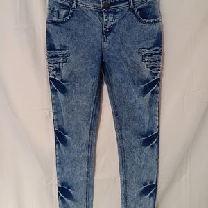 Women Slim Mid Rise Blue Jeans