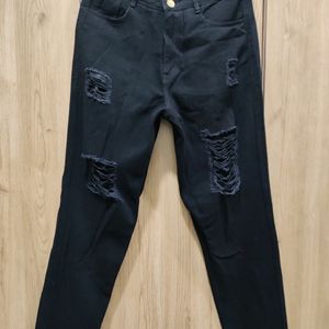 Black Ripped Jeans From Aahwan