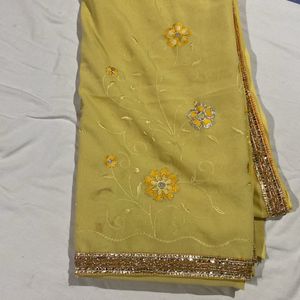 Yellow Saree Designed