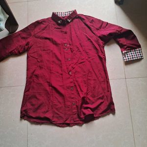 Ladies Maroon Shirt With Xl Size . No Return