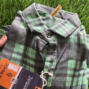 New Green And. Black Lining Shirts