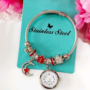 Charms With Watch Kada Bracelet