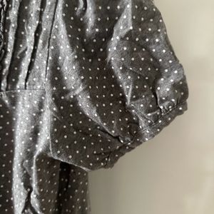 L Chemistry Grey polka dot Puff Sleeve Nightdress