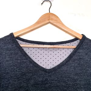 Charcoal Black Sweater Top