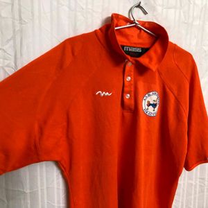 Mass Orange Polo Neck T Shirt