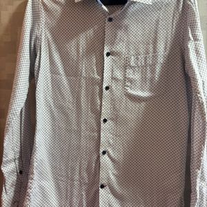 White Dotted Formal Shirt