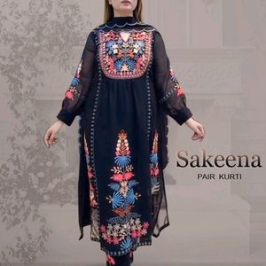 👗SAKEENA PAKISTANI THREE PCS FANCY SUIT👗