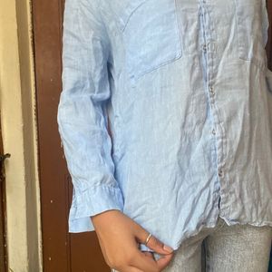 ZARA blue Cotton Shirt