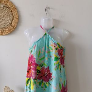 Trina Turk 100% Silk Watercolor Floral Dress