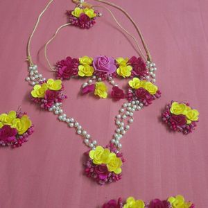 Bridal Haldi Flower Jwelary