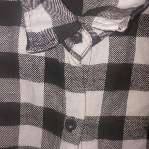 Black & White Flannel Shirt