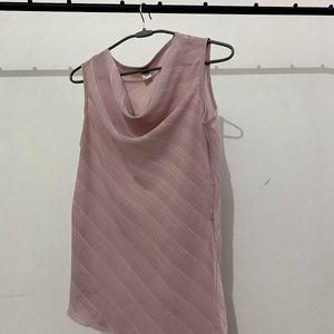 Pink cowl top