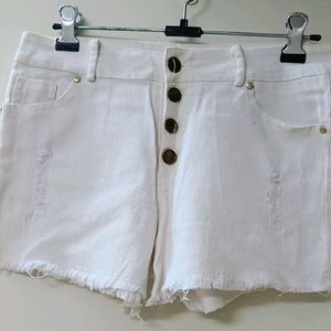 Shorts - White Denim