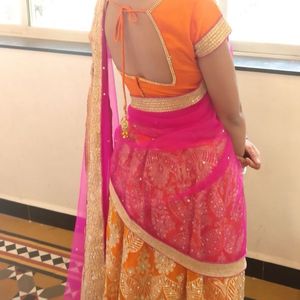 Designer Net Lehenga Choli With Dupatta