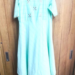 Beautiful Mint Color Kurti Size L