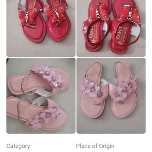 4 Baby Sandles 2 New Frocks 1 Lehanga