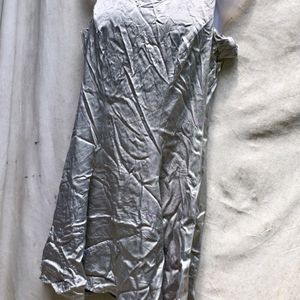 21.15.9 CUTE SILVER SATIN SEXY DRESS