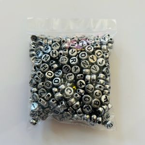 Metallic Alphabet Beads