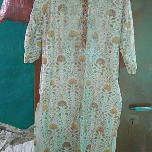 Off White Chanderi Silk Kurta