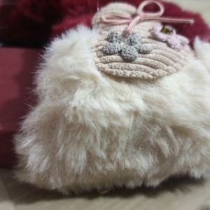 BURGUNDY FUR SLIPPER