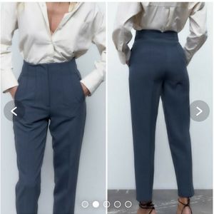 Zara High Waisted Pleated Pants