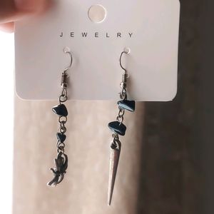 Spider Black Earrings