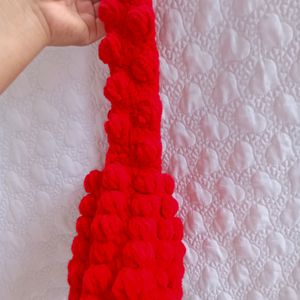 Handmade Crochet Red Bag