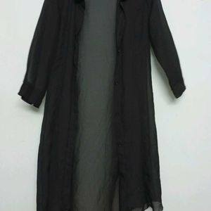 Imported Long Shrug with Buttons