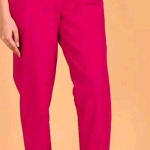 Dark Pink Colour Pants For Women