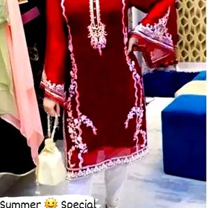 Pakistani Embroidery Work Suit Set