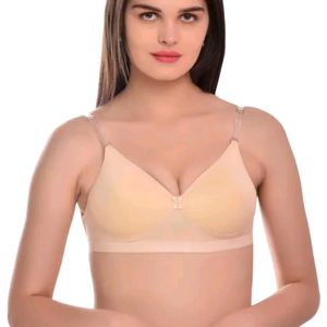 backless Transparent Padded Bra Hosiery Fabric