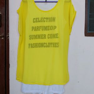 Yellow Top With White Inner