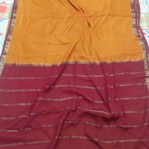 Good Condition Mysoore Silk Saree For Sale