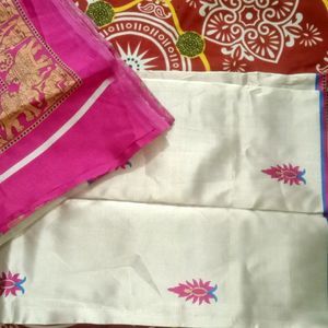 New Silk Saree With Blouse