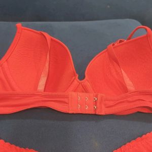 Red Bra Panty Set