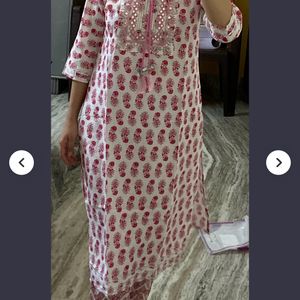 Pink Kurta Pant Set