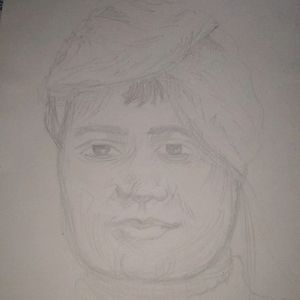 Swami Vivekananda Sketch With 2B Pencil Painting