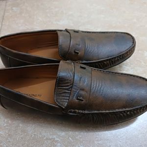 BROWN Loafer Shoes (Size: 9)