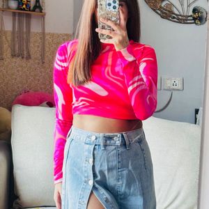 Sss Pink Crop Top